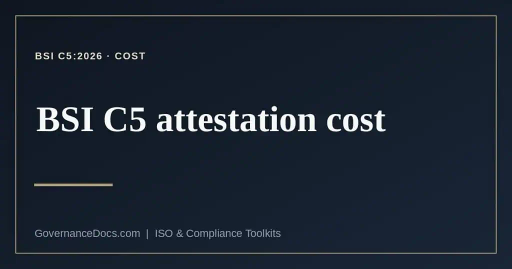 BSI C5 attestation cost explained