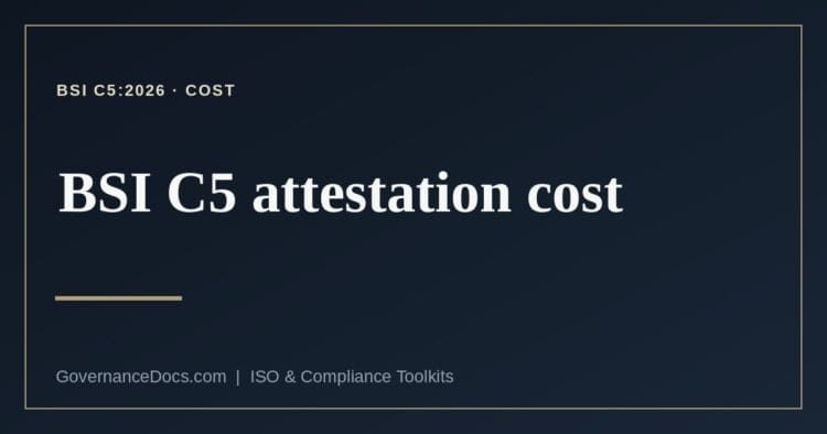 BSI C5 attestation cost explained