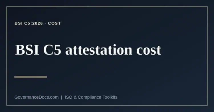 BSI C5 attestation cost explained