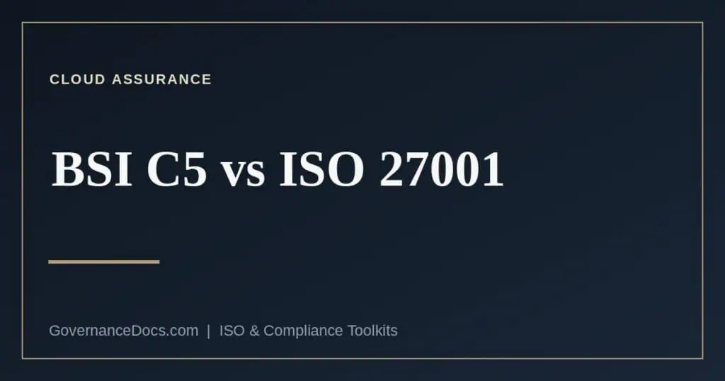 BSI C5 compared with ISO 27001