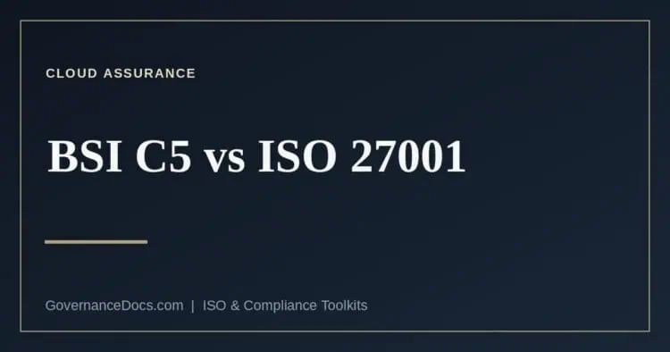 BSI C5 compared with ISO 27001