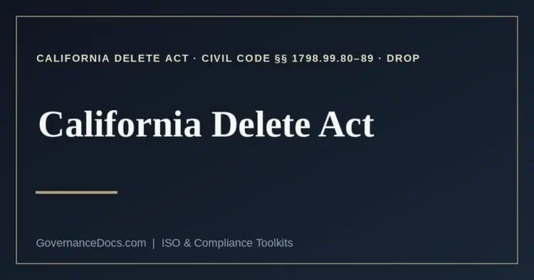 California Delete Act explained