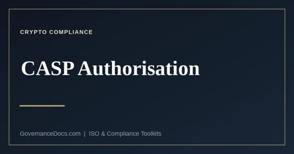 CASP authorisation under MiCA