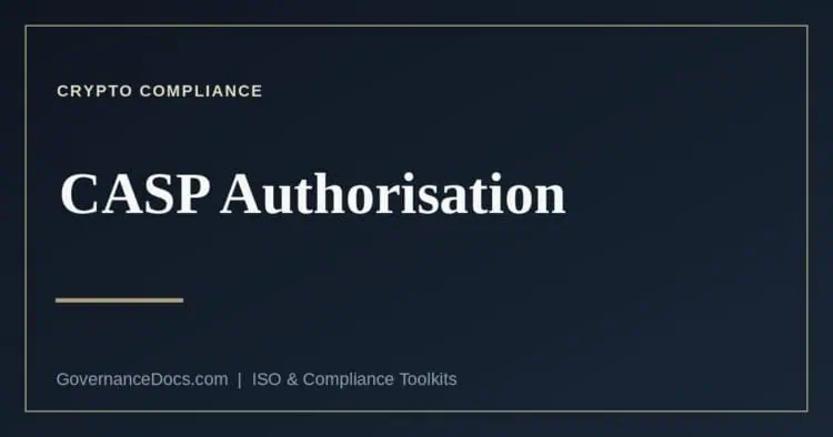 CASP authorisation under MiCA