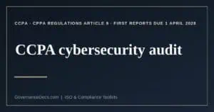 CCPA cybersecurity audit explained