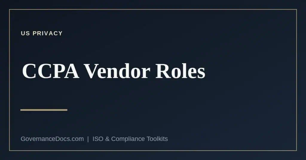 CCPA vendor roles compared