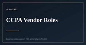 CCPA vendor roles compared
