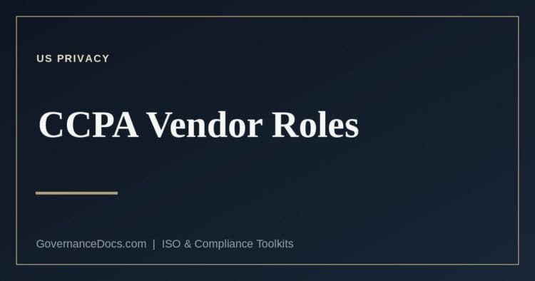 CCPA vendor roles compared