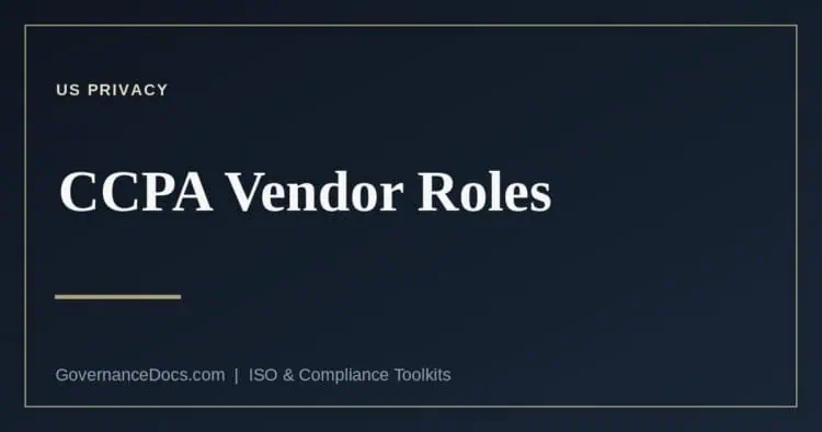CCPA vendor roles compared