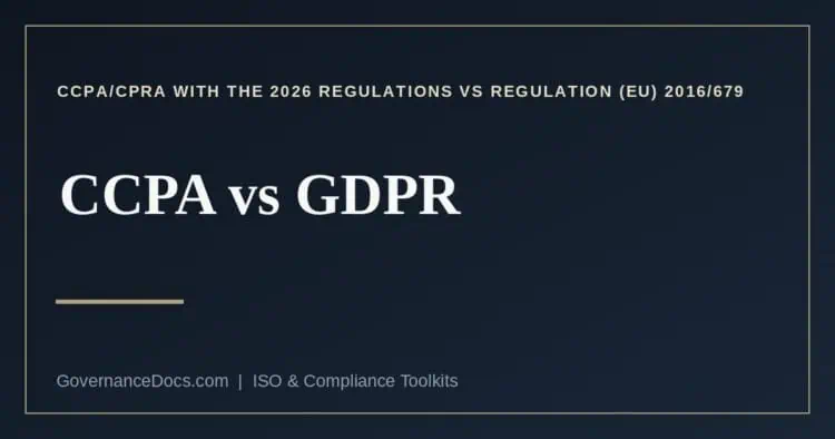 CCPA vs GDPR explained