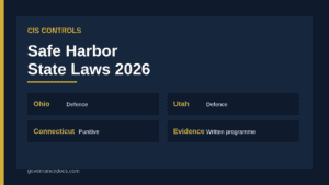 CIS Controls safe harbor state cybersecurity laws