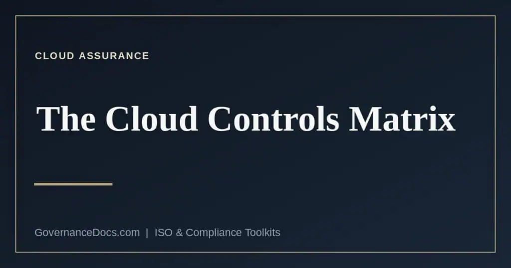 The CSA Cloud Controls Matrix and CAIQ