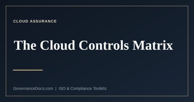 The CSA Cloud Controls Matrix and CAIQ