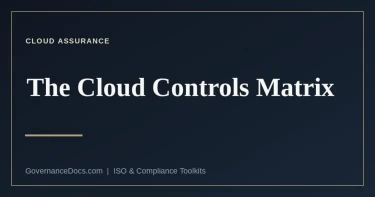 The CSA Cloud Controls Matrix and CAIQ