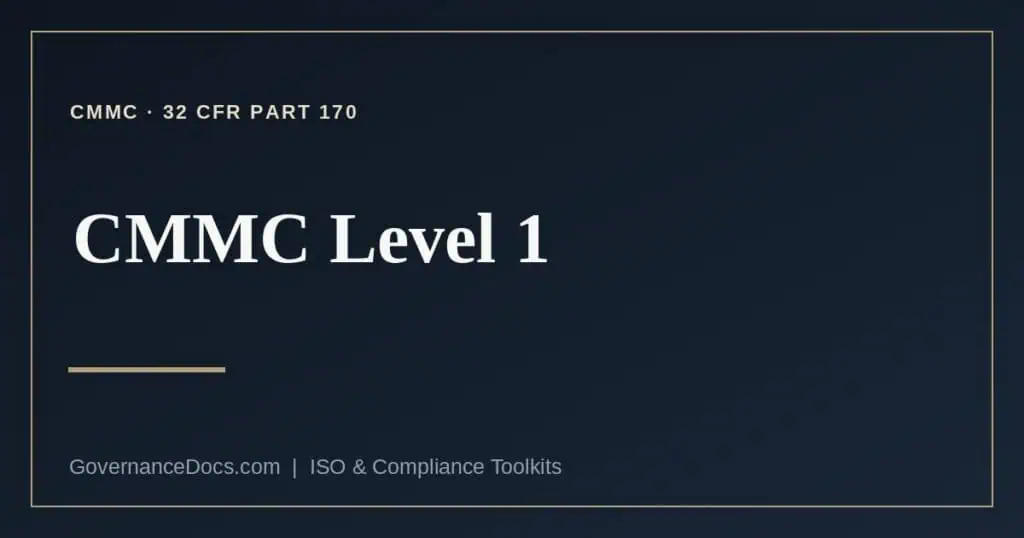 CMMC Level 1 explained