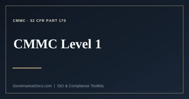 CMMC Level 1 explained