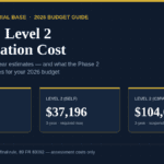 CMMC Level 2 certification cost breakdown for 2026 showing DoD three-year estimates