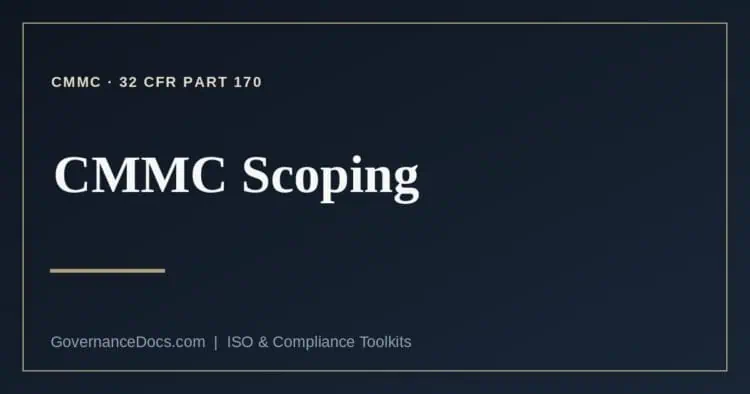 CMMC scoping explained