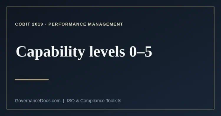 COBIT capability levels explained
