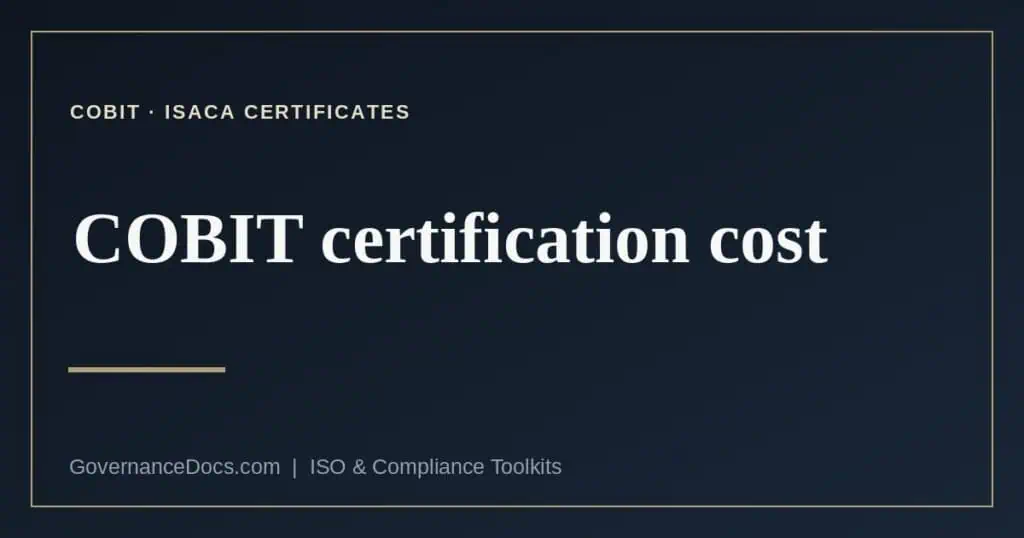 COBIT certification cost explained