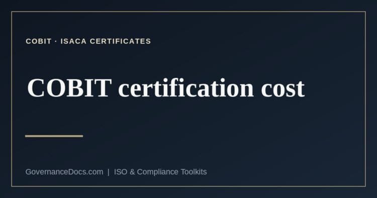 COBIT certification cost explained