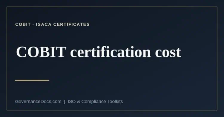COBIT certification cost explained