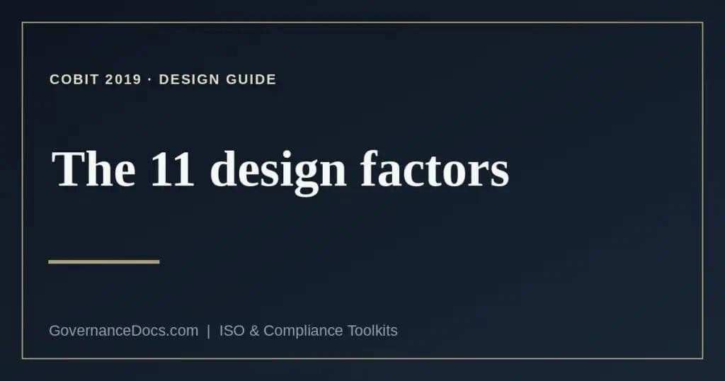 COBIT design factors explained