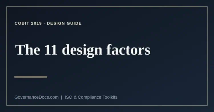 COBIT design factors explained
