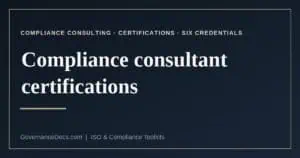 compliance consultant certifications explained