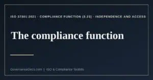 compliance function explained