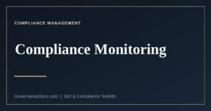 Compliance monitoring under ISO 37301