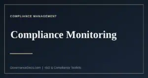 Compliance monitoring under ISO 37301