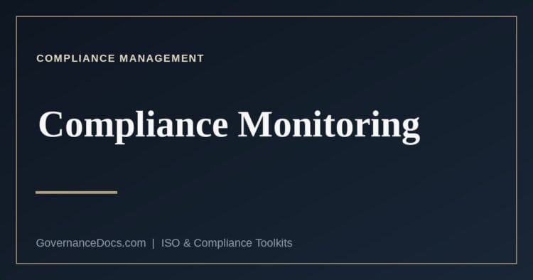 Compliance monitoring under ISO 37301