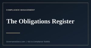 The ISO 37301 compliance obligations register