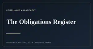 The ISO 37301 compliance obligations register