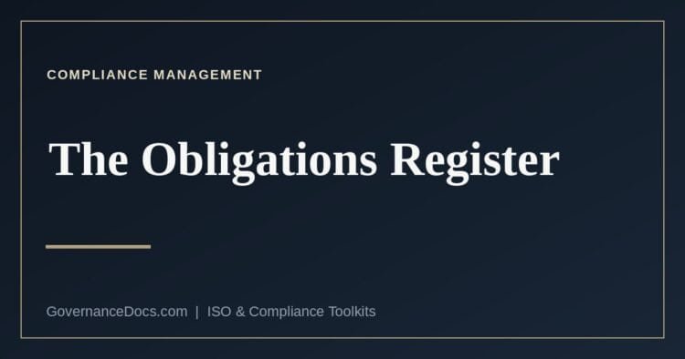 The ISO 37301 compliance obligations register