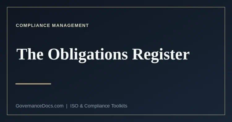 The ISO 37301 compliance obligations register