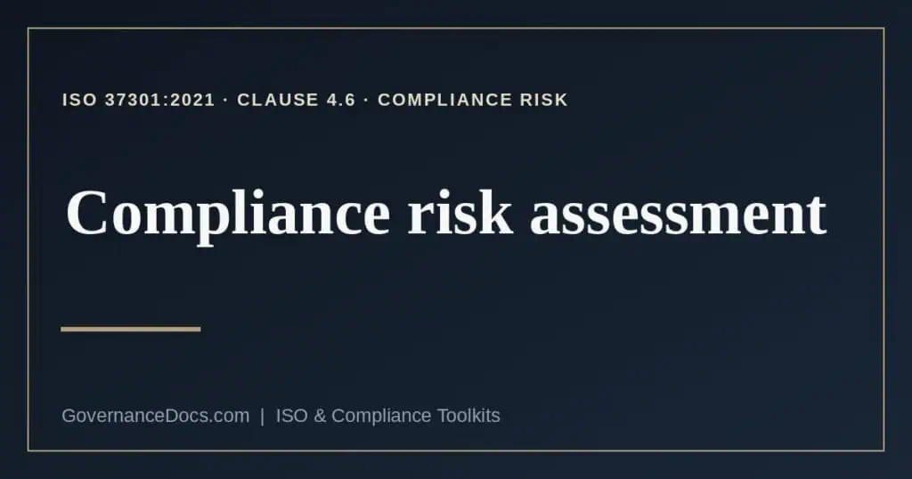 compliance risk assessment explained