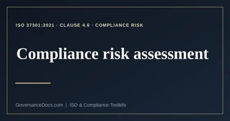 compliance risk assessment explained