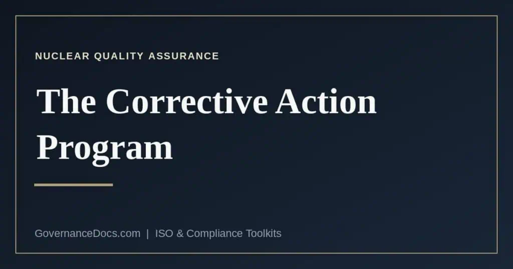 The NQA-1 corrective action program