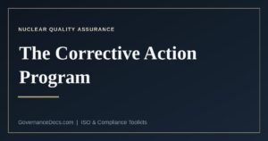 The NQA-1 corrective action program