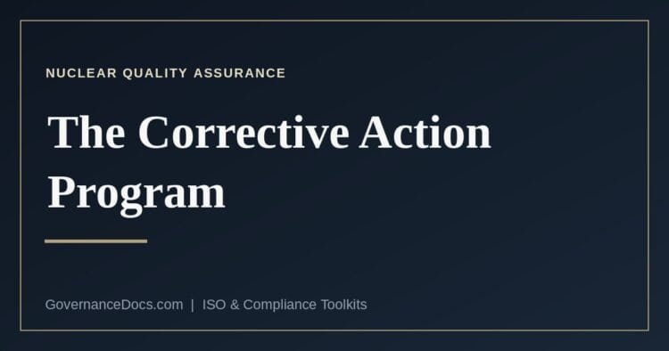 The NQA-1 corrective action program