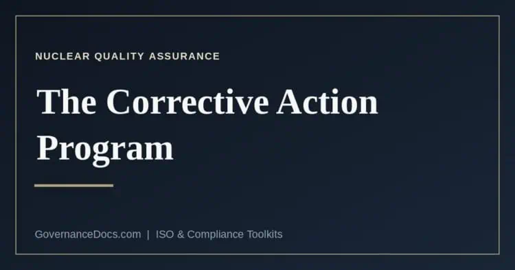 The NQA-1 corrective action program