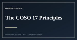 The COSO 17 principles of internal control