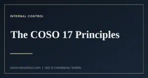 The COSO 17 principles of internal control