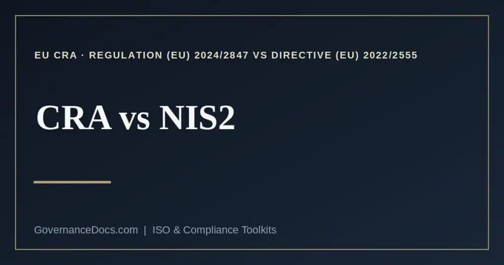 CRA vs NIS2 explained