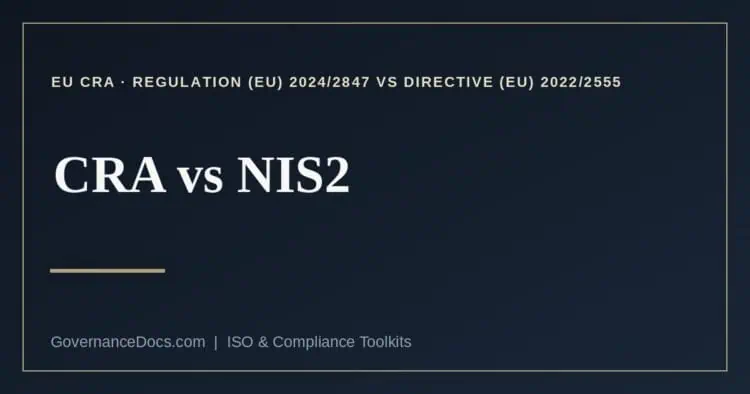 CRA vs NIS2 explained