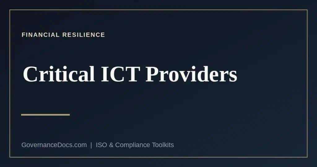 Critical ICT third-party providers under DORA oversight