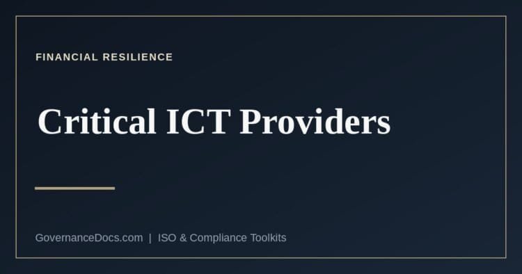 Critical ICT third-party providers under DORA oversight