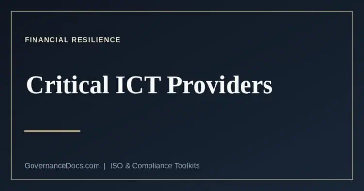 Critical ICT third-party providers under DORA oversight